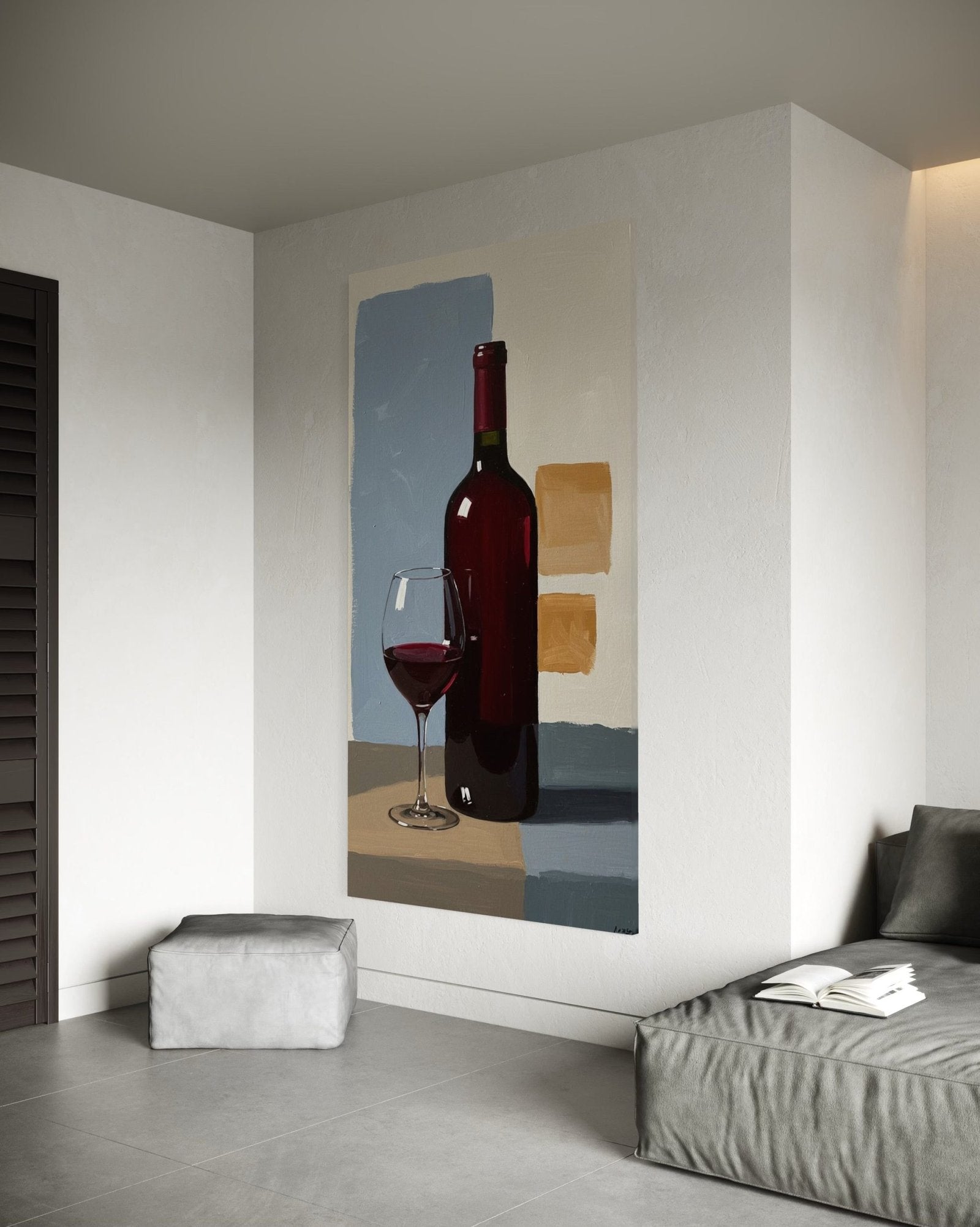The Evening Pour: A Sophisticated Contemporary Still Life Canvas Painting