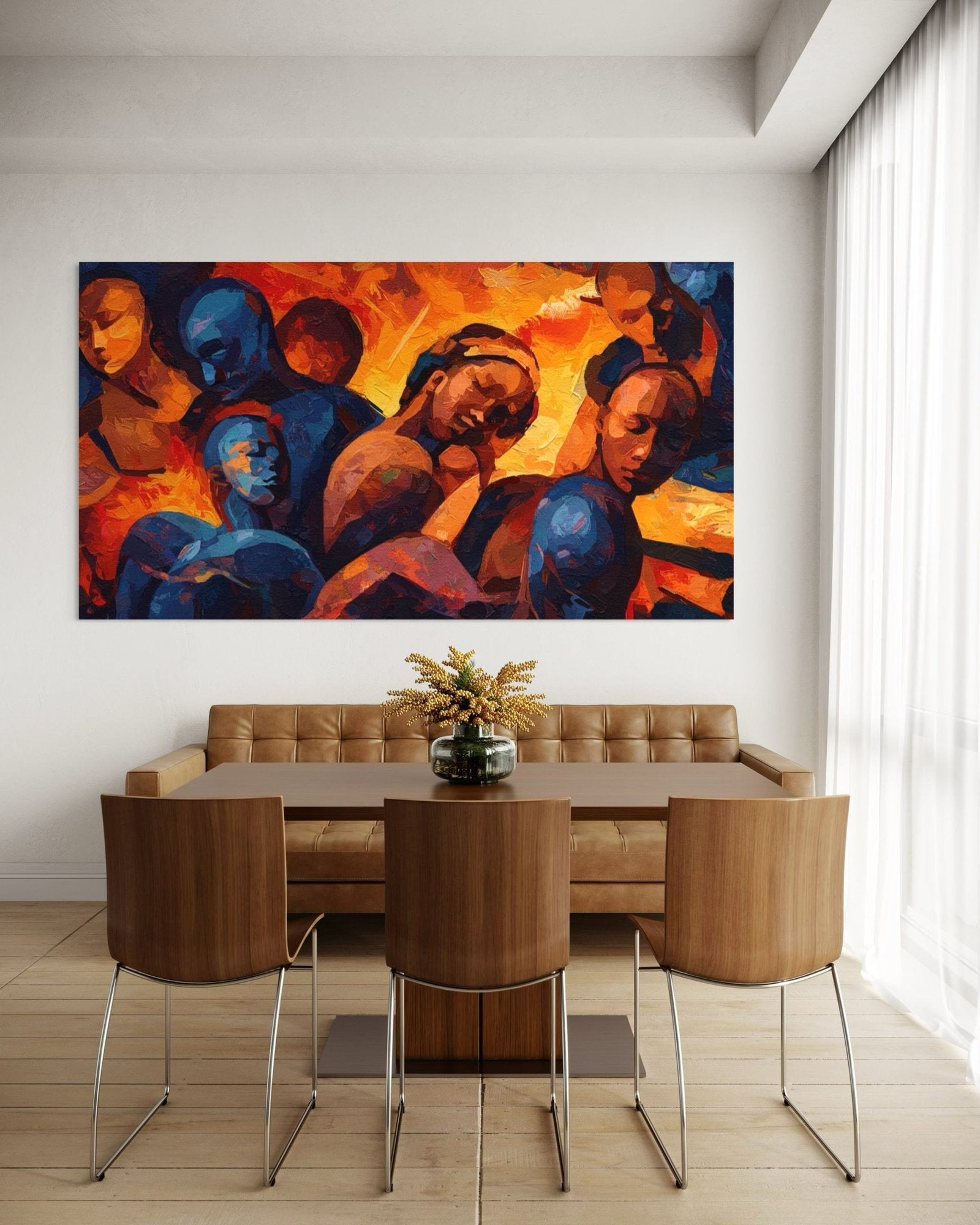 Colors of Humanity: A Vibrant Contemporary Portrait Canvas Painting