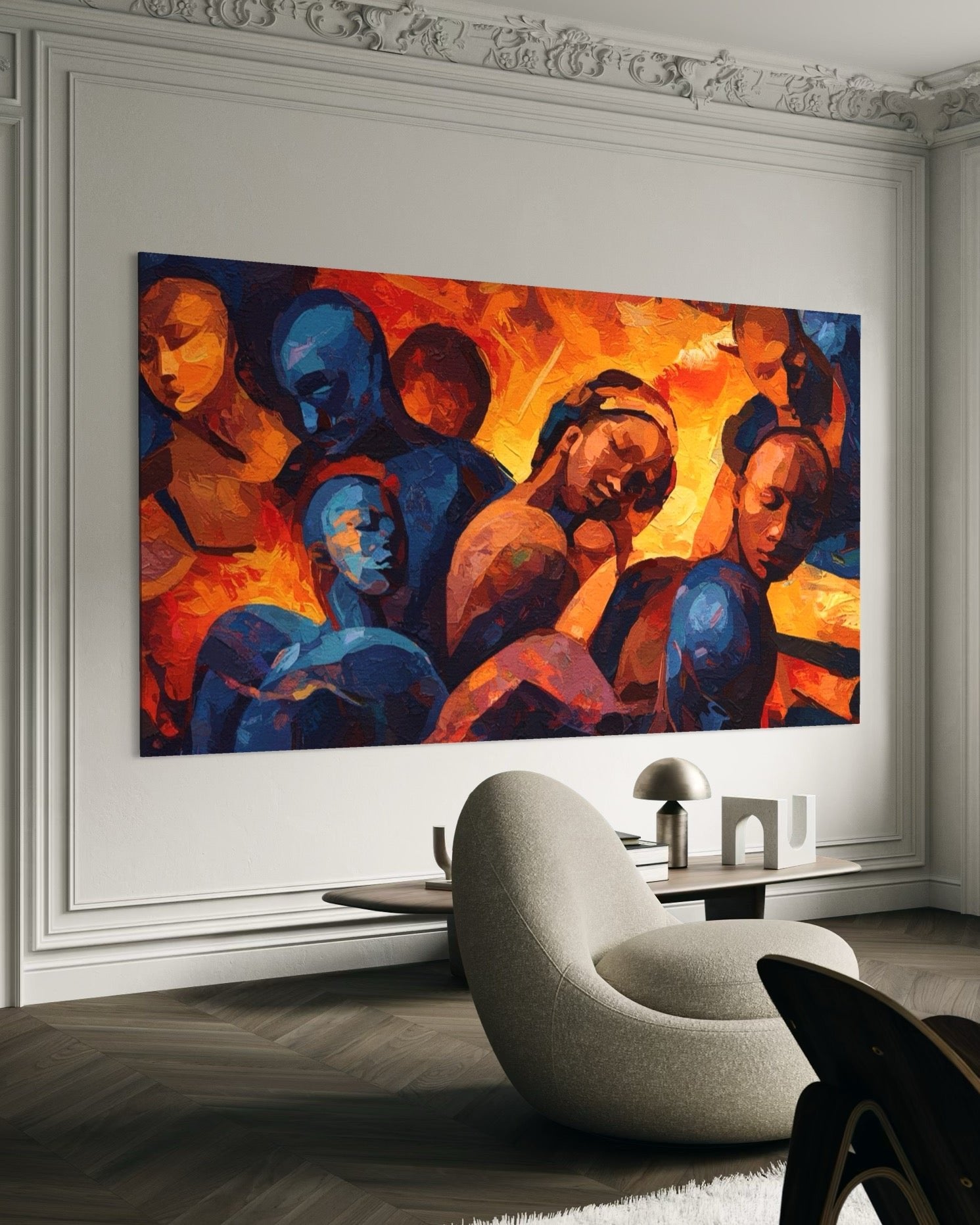 Colors of Humanity: A Vibrant Contemporary Portrait Canvas Painting