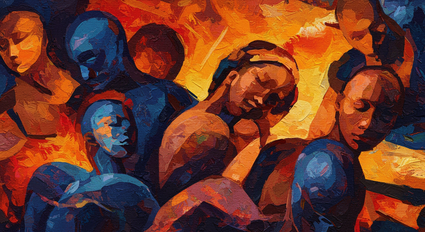 Colors of Humanity: A Vibrant Contemporary Portrait Canvas Painting