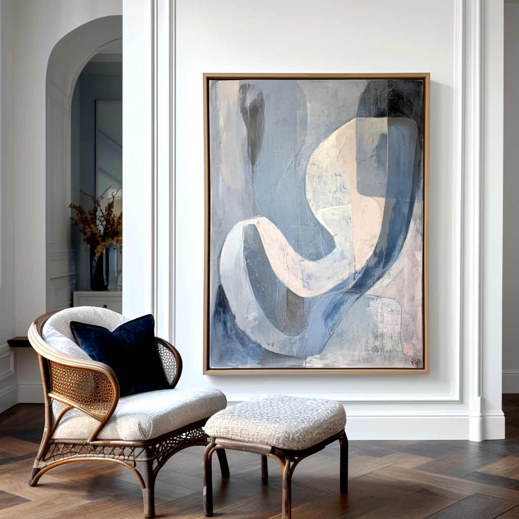 The Ethereal Curve: A Dynamic Modern Abstract Wall Art for Contemporary Spaces