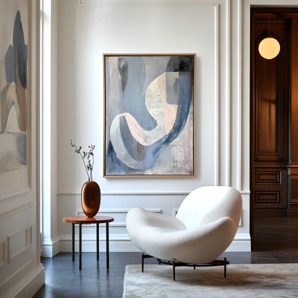 The Ethereal Curve: A Dynamic Modern Abstract Wall Art for Contemporary Spaces