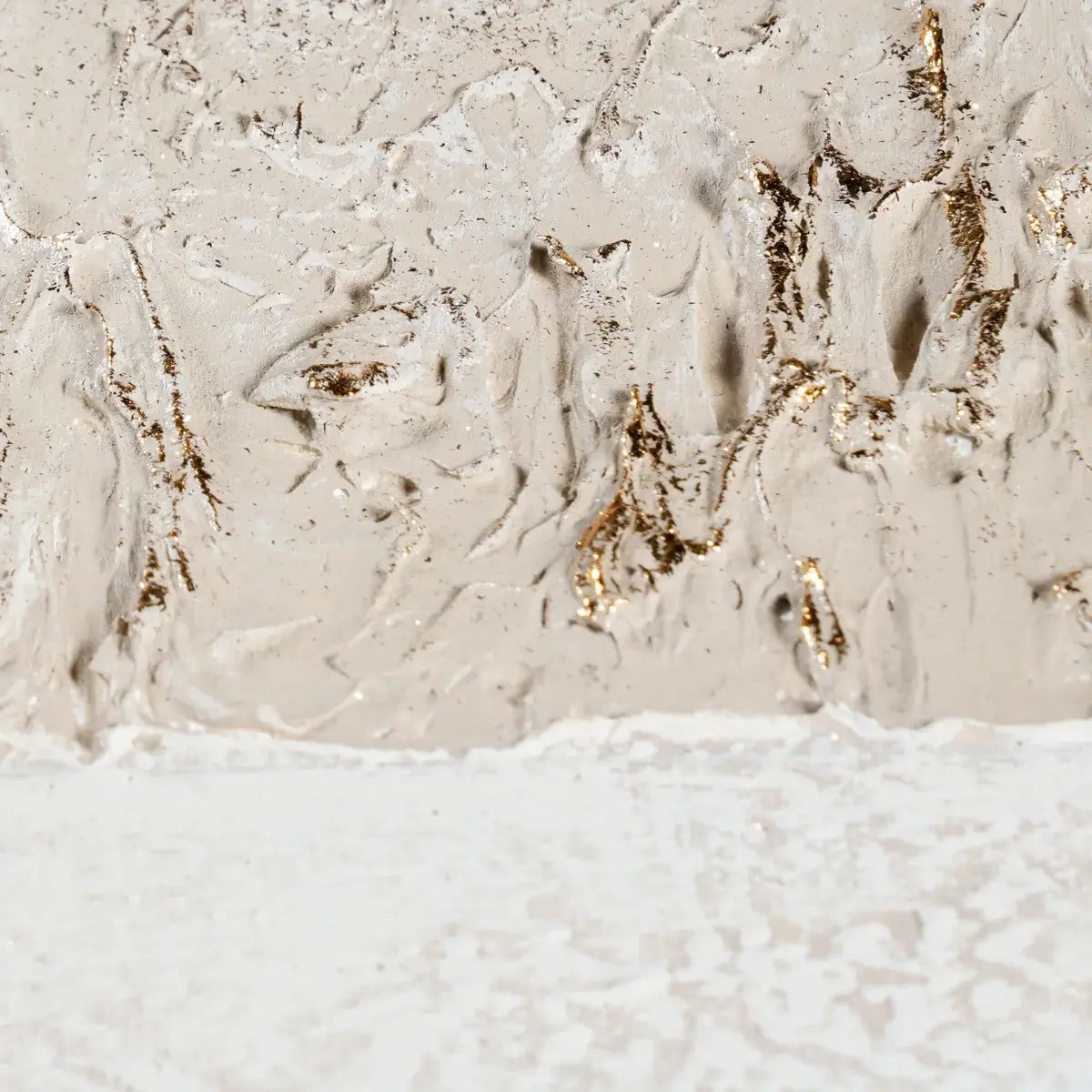 Pale Frequency: Textured White Abstract Painting for Minimalist Living Room Decor