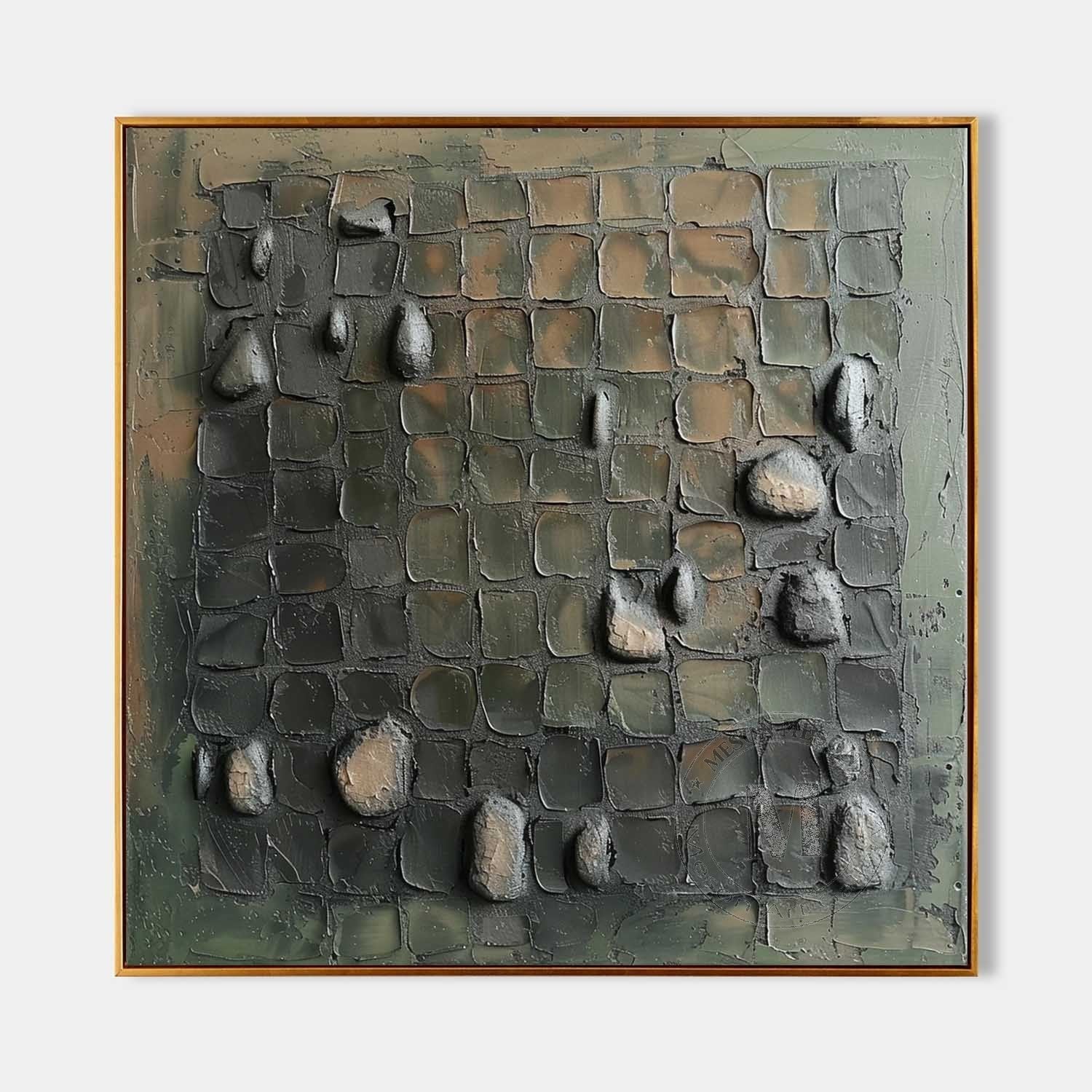Zen Garden: A Textured Plaster Wall Art for Minimalist Home Decor