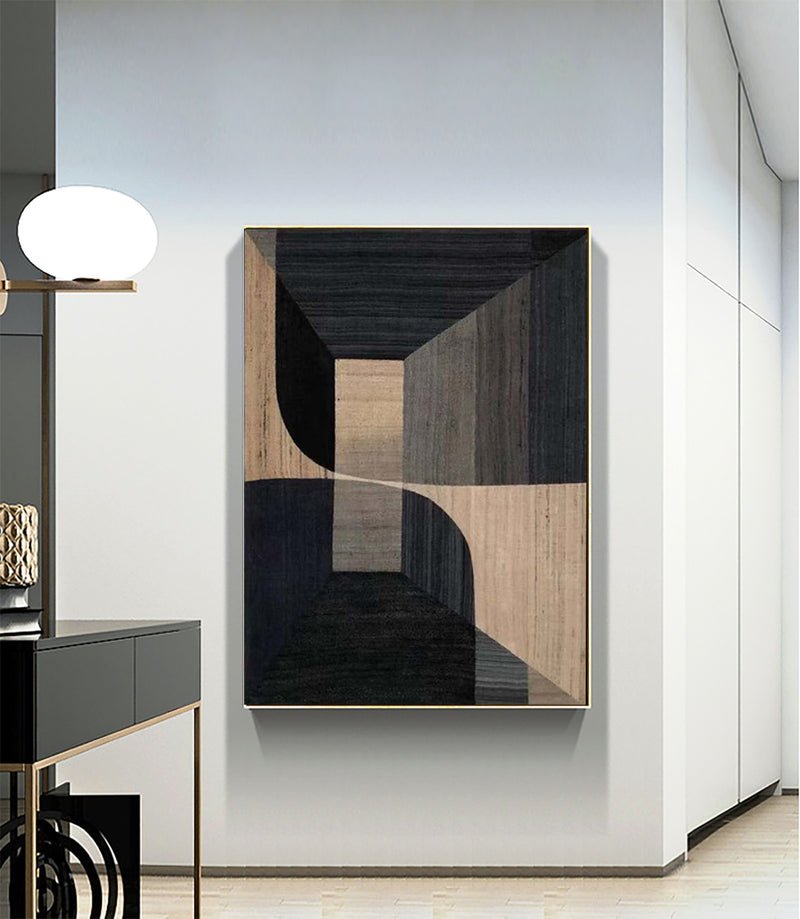 Inner Sanctum: A Sophisticated Geometric Abstract Wall Art for Modern Spaces