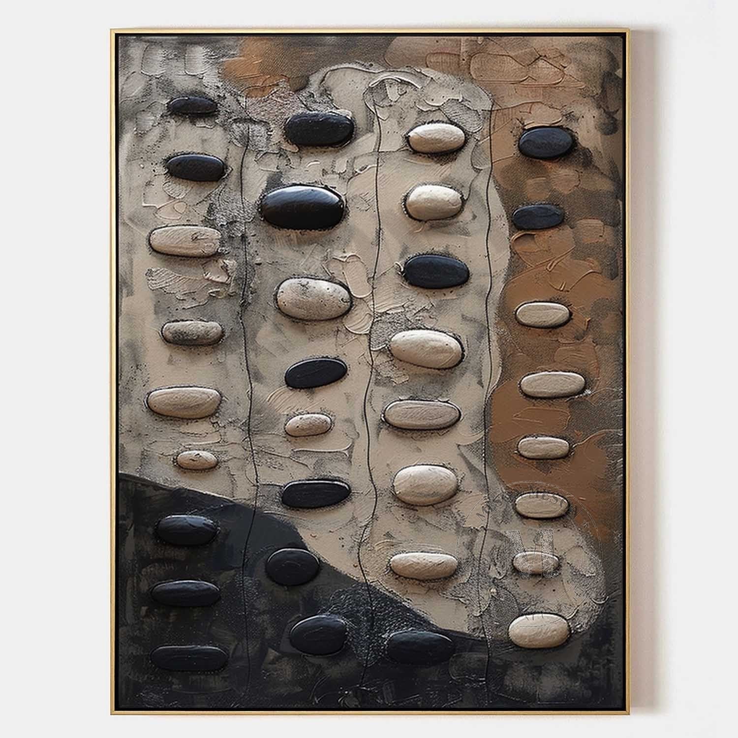 Zen Stones: A Wabi-Sabi Plaster Wall Art for Minimalist Decor