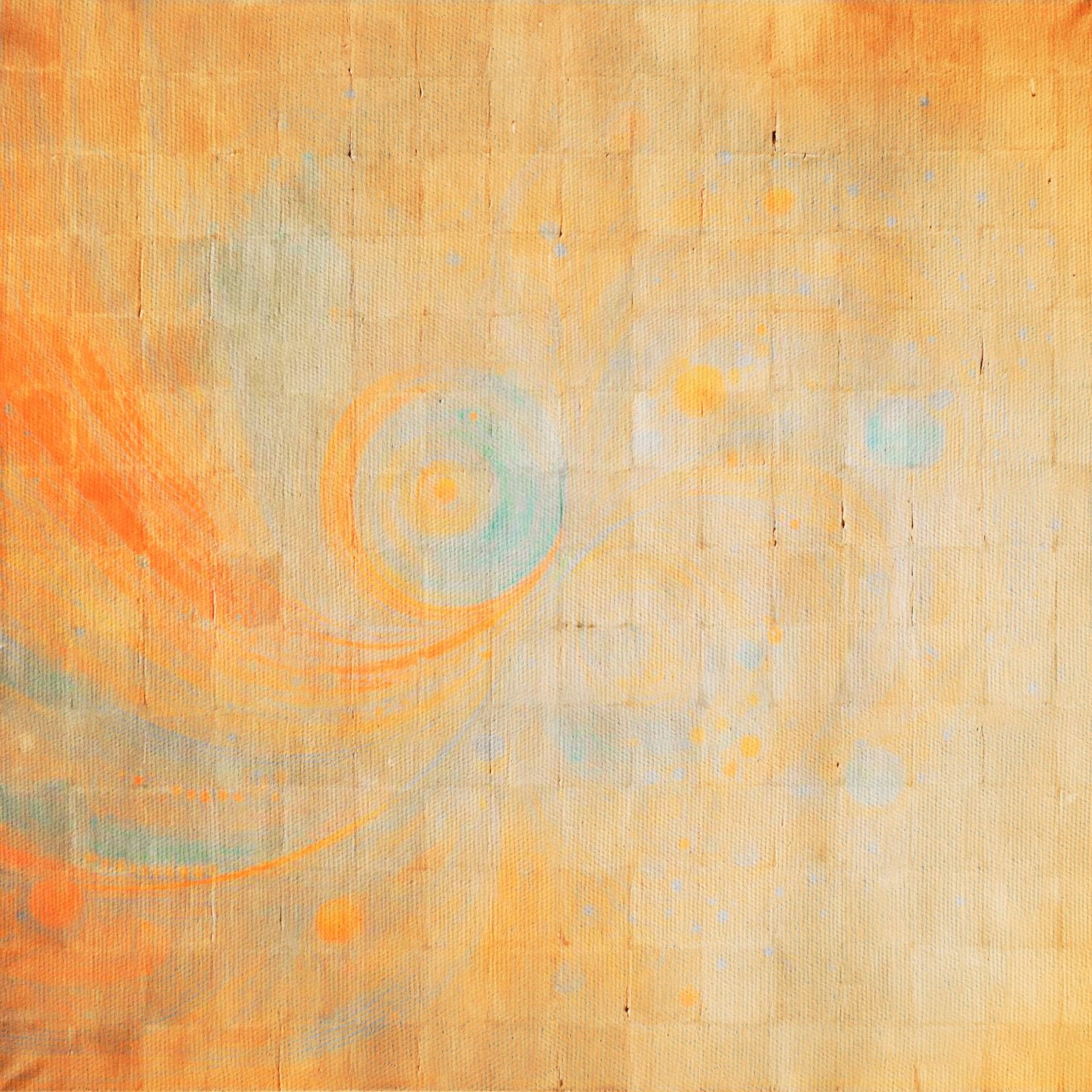 Sunstone Echoes: A Warm Rustic Abstract Wall Art for Boho Interiors