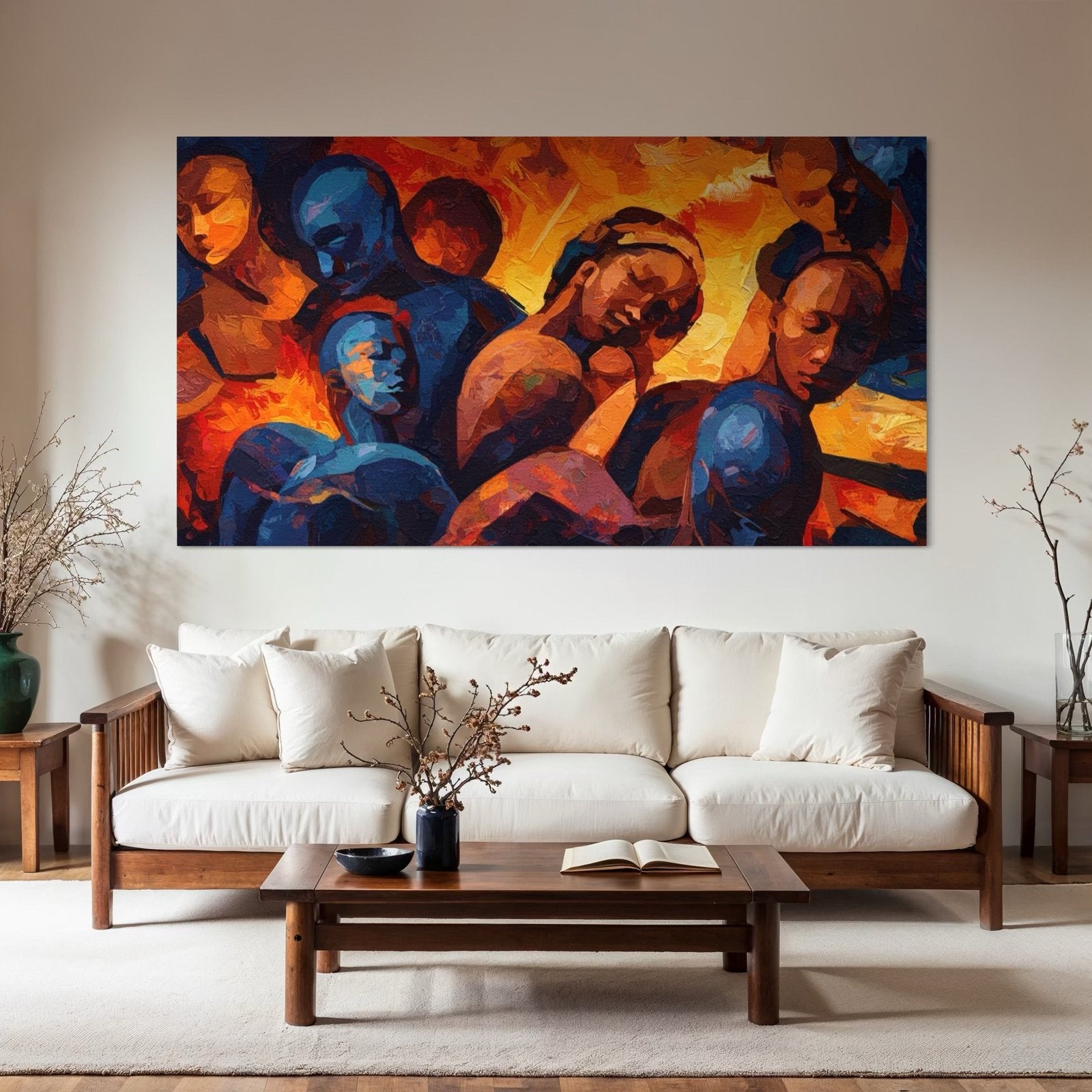 Colors of Humanity: A Vibrant Contemporary Portrait Canvas Painting