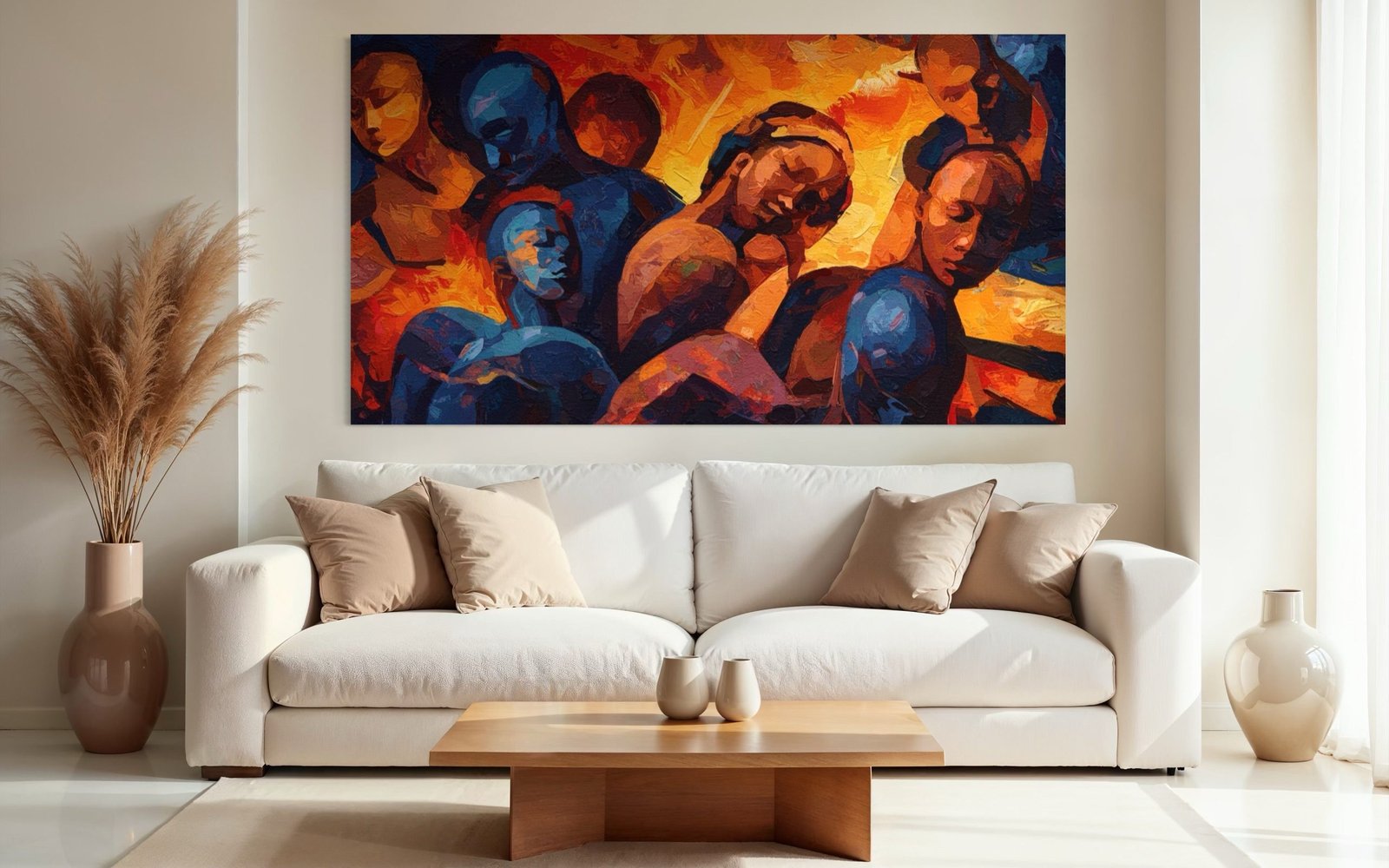 Colors of Humanity: A Vibrant Contemporary Portrait Canvas Painting