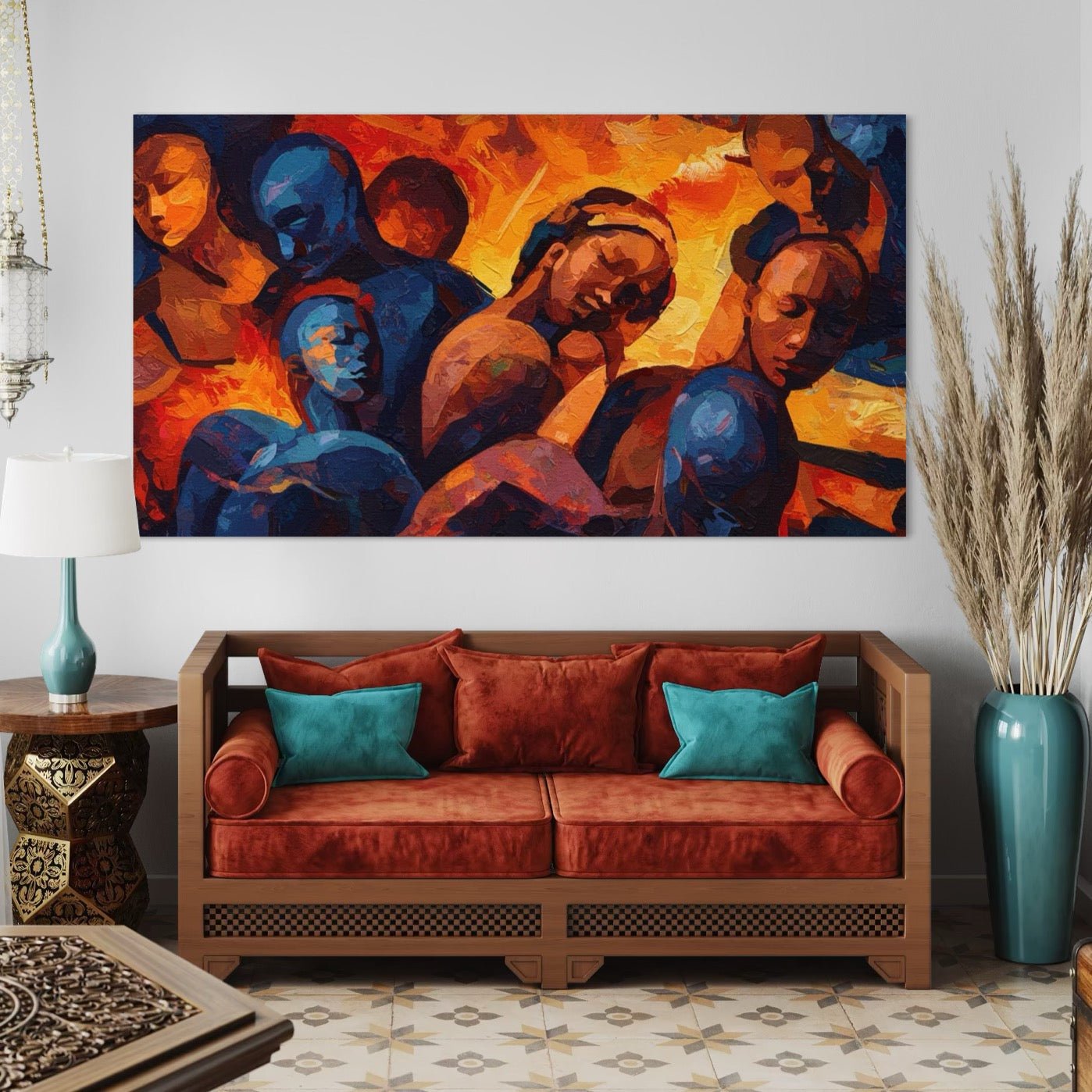 Colors of Humanity: A Vibrant Contemporary Portrait Canvas Painting