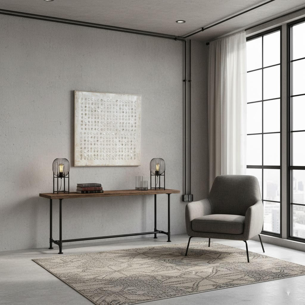 Pale Abacus: Textured Neutral Abstract Painting with 3D Circular Relief