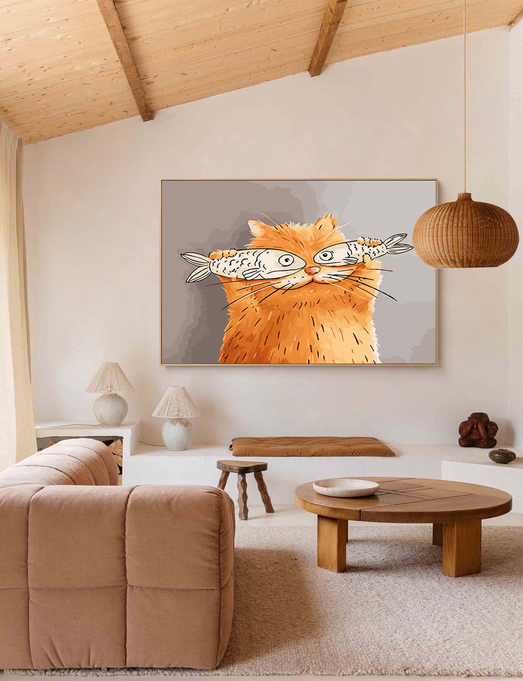 Fishy Glasses: A Funny Bathroom Wall Art for Quirky Home Decor
