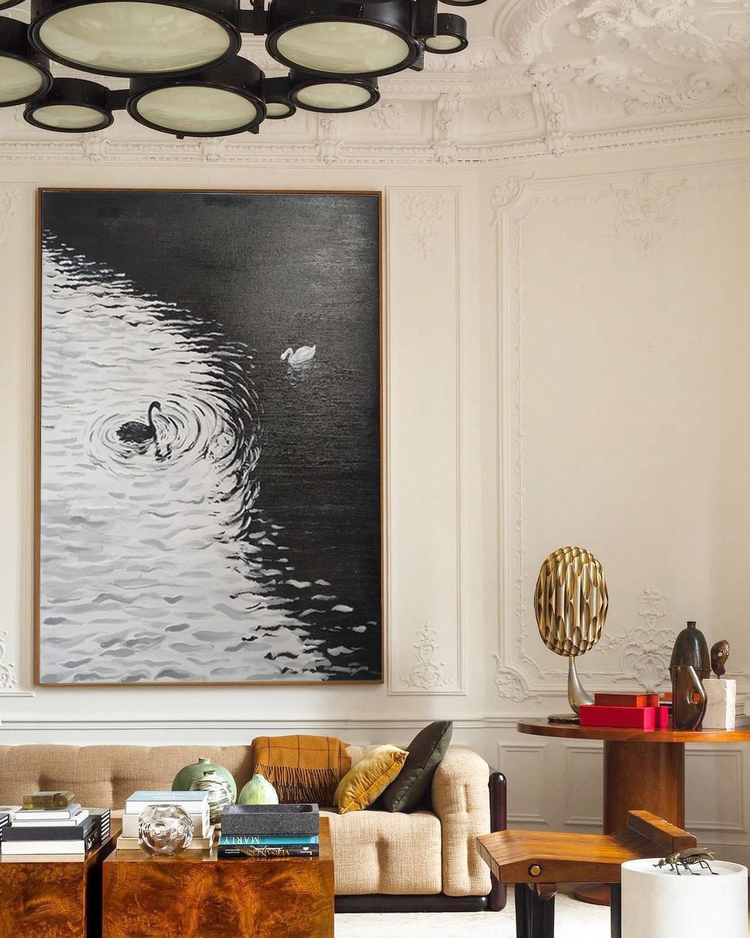 Yin & Yang: A Minimalist Black and White Wall Art for Office Decor