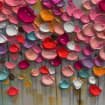 Chromatic Cascade: A Vibrant Textured Floral Wall Art for Your Living Room