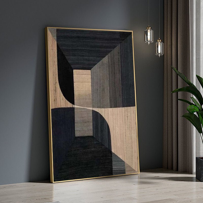 Inner Sanctum: A Sophisticated Geometric Abstract Wall Art for Modern Spaces